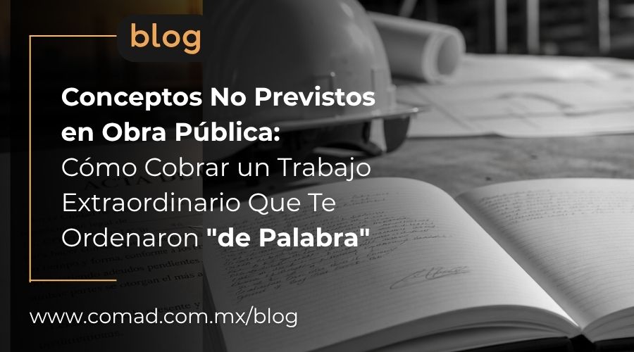 COMAD SC — Conceptos No Previstos en Obra Pública